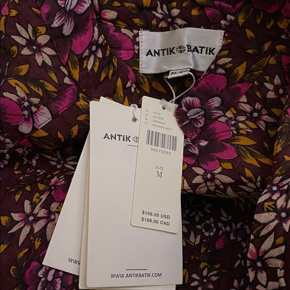 Anthropologie floral cotton Avrile Blouse size M new with tag - Picture 2 of 8